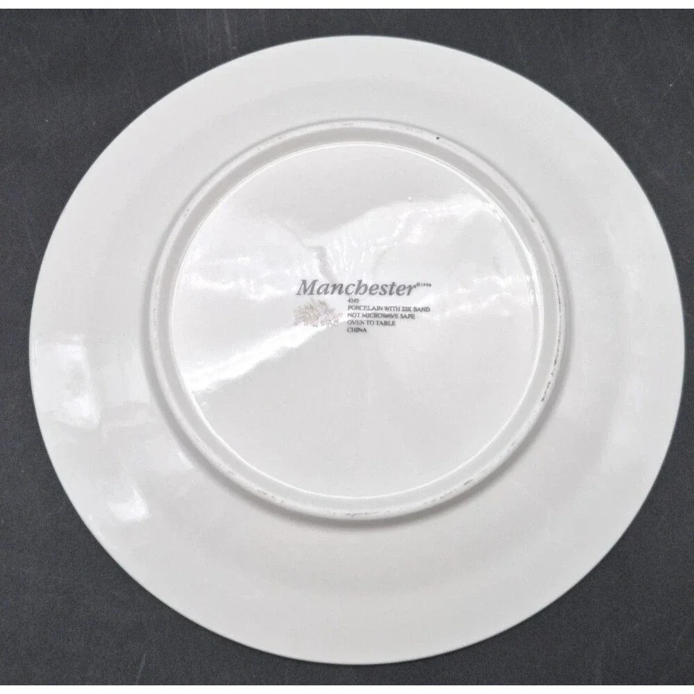 Manchester 4145 Porcelain China With 22K Band -Salad Plate 7 5/8'' Dinnerware